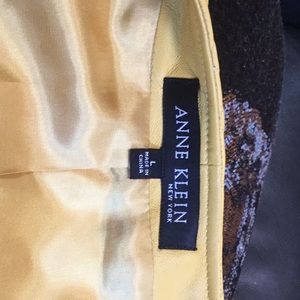 Anne Klein leather jacket size large mustard